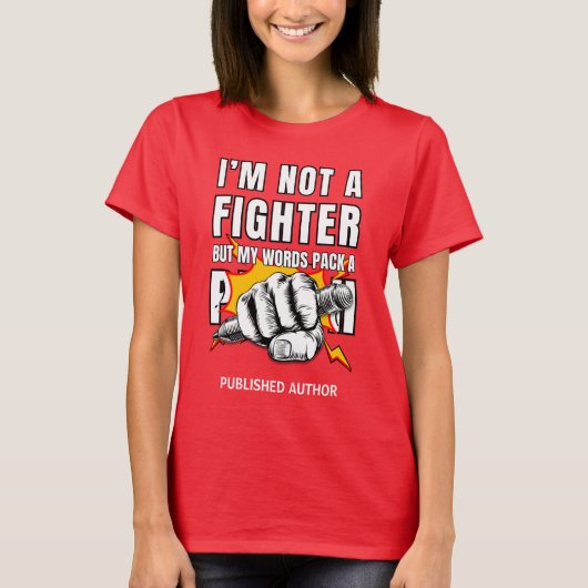 NOT A FIGHTER 作者 ライター NaNoWriMo Tシャツ (正面)