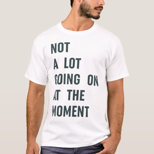 Not A Going at The Momentトレンディーことわざ Tシャツ (正面)