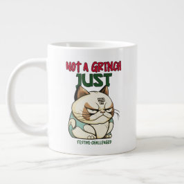 Not a Grinch Justフェスティバルに挑戦する休日おもしろい ジャンボコーヒーマグカップ