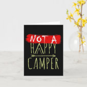 Not A Happy Camper Camping Funny Parody  カード (黄色い花)
