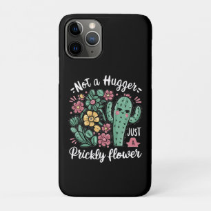 Not a Hugger Just a Prickly Flowerかわいいサボテンのおもしろい iPhone 11 Proケース
