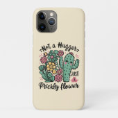 Not a Hugger Just a Prickly Flowerかわいいサボテンのおもしろい Case-Mate iPhoneケース (裏)
