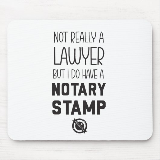 Not a Lawyer Notary Public Mousepad Desk マウスパッド (正面)