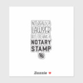 Not a Lawyer Notary Public Sticker Funny シール (シート)