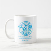 Not A Miracle Worker Blue Pastor Appreciation コーヒーマグカップ (左)