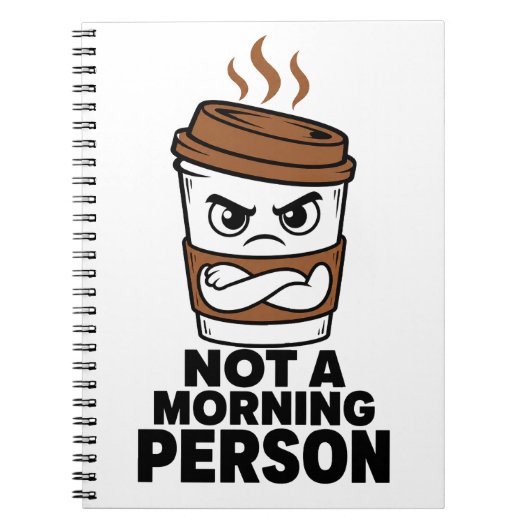 Not A Morning Person Funny Journal ノートブック (正面)