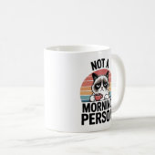 Not A Morning Person Grumpy Cat Funny Coffee Mug C コーヒーマグカップ (正面右)