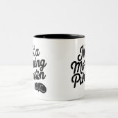 Not a Morning Purrson Funny Cat Mug ツートーンマグカップ (中央)