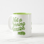 Not a Morning Purrson Funny Cat Mug ツートーンマグカップ (正面左)