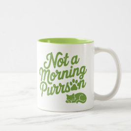 Not a Morning Purrson Funny Cat Mug ツートーンマグカップ