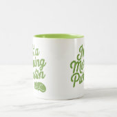 Not a Morning Purrson Funny Cat Mug ツートーンマグカップ (中央)