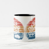 Not a Morning Purrson Funny Cat Mug ツートーンマグカップ (中央)