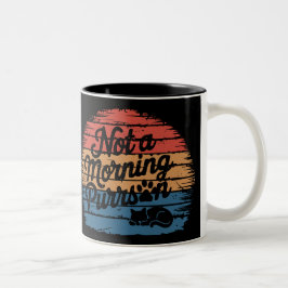 Not a Morning Purrson Funny Cat Mug ツートーンマグカップ