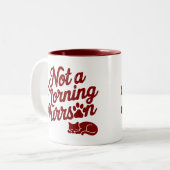 Not a Morning Purrson Funny Cat Mug ツートーンマグカップ (正面左)