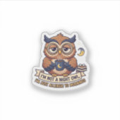 Not a Night Owl Funny Sticker | Allergic to Mornin シール (正面)