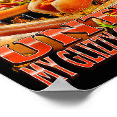 Not A Party Until Glizzy Funny Wiener Hot Dog Meme ポスター (角)