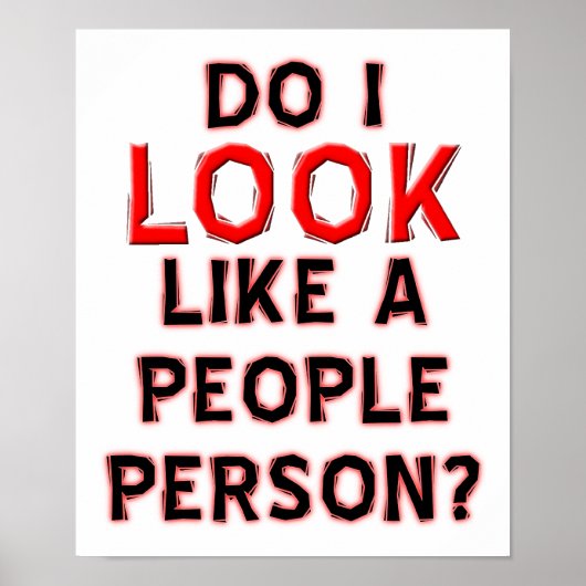 Not a People Person おもしろい Poster ポスター (正面)