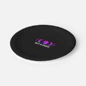 _Not a Phase_ – バイセクシャルプライドムーンTシャツ ペーパープレート (アングル)