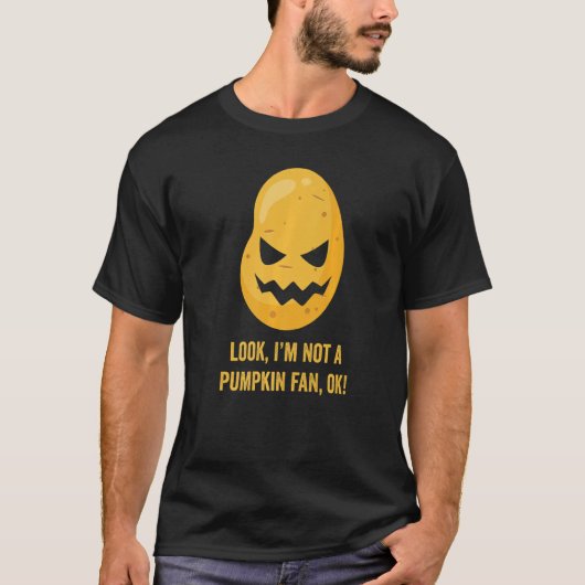 Not A Pumpkin Fan  Halloween Potato Head Pumpkin F Tシャツ (正面)