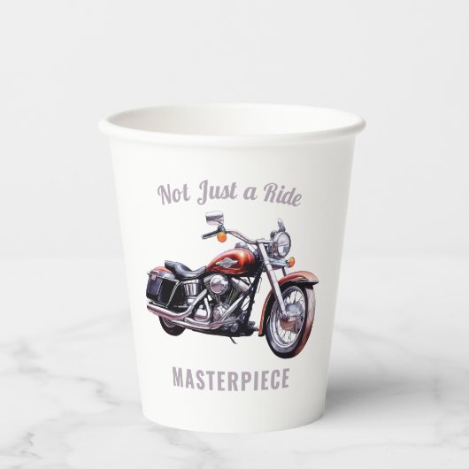 Not a Ride最高傑作-レトロバイク 紙コップ (正面)