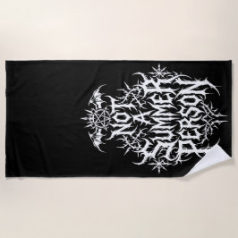 Not a Summer Person Black Metal Typography ビーチタオル