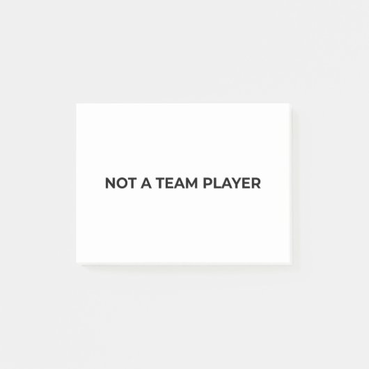 Not A Team Player Minimalist Professional Post-it ポストイット (正面)