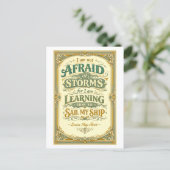 "Not Afraid of Storms" Quotation ポストカード (スタンド正面)