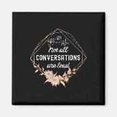 Not All Conversations Are Loud Floral Asl Deaf Awa マグネット (正面)