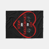 Not All Conversations Are Words Sign Language Awar フリースブランケット (正面(横))