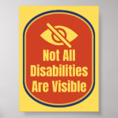Not All Disabilities Are Visible - Blind Version ポスター (正面)