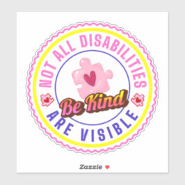 Not all Disabilities are visible Car Decal Sticker シール
