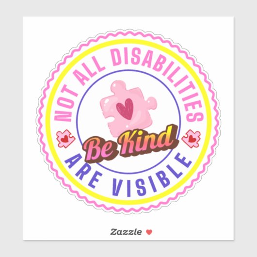 Not all Disabilities are visible Car Decal Sticker シール (シート)