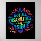 Not All Disabilities Are Visible Cool Invisible Di ポスター (正面)