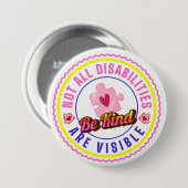 Not all Disabilities are visible Pin Button Badge 缶バッジ (正面&裏面)