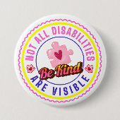 Not all Disabilities are visible Pin Button Badge 缶バッジ (正面)