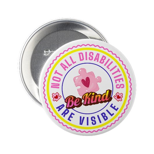 Not all Disabilities are visible Pin Button Badge 缶バッジ