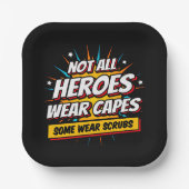 Not All Heroes衣服キャプスナース感謝 ペーパープレート (正面)