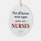 Not All Heroes Nurse Personalized Name Gift セラミックオーナメント (右)