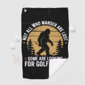 Not all Who Wander Are Lost Funny Bigfoot Golfing  ゴルフタオル (インサイチュ)