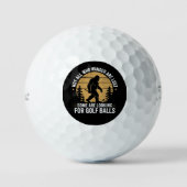 Not all Who Wander Are Lost Funny Bigfoot Golfing ゴルフボール (正面)