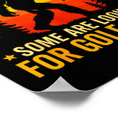 Not All Who Wander Are Lost Funny Bigfoot Golfing  ポスター (角)