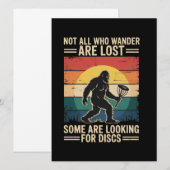 Not All Who Wander Are Lost Funny Disc Golf Disc  招待状 (正面/裏面)