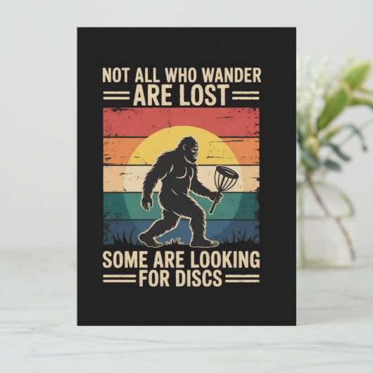 Not All Who Wander Are Lost Funny Disc Golf Disc  招待状 (スタンド正面)