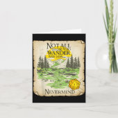 Not All Who Wander Are Lost Funny Maps Rpg Parody カード (正面)