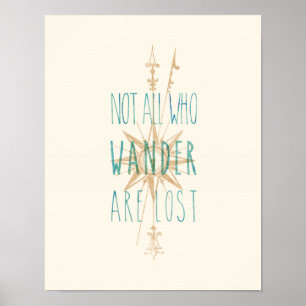 Not All Who Wander Are Lost Inspirational Poster ポスター