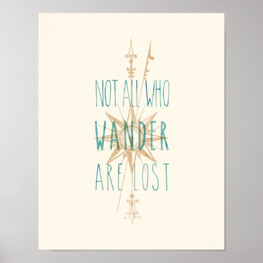 Not All Who Wander Are Lost Inspirational Poster ポスター (正面)