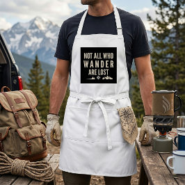 Not All Who Wander Are Lost Mountain Art スタンダードエプロン