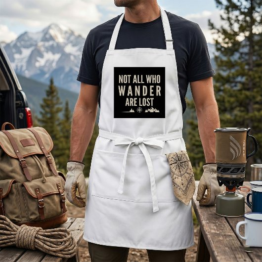 Not All Who Wander Are Lost Mountain Art スタンダードエプロン