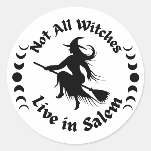 Not All Witches Live in Sale Classic Round Sticke ラウンドシール (正面)