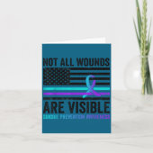 Not All Wounds Are Visible American Flag Suicide P カード (正面)